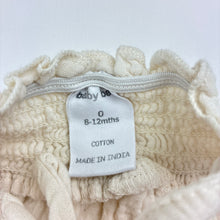 Load image into Gallery viewer, Girls Baby Berry, cream crinkle cotton summer romper, GUC, size 0,