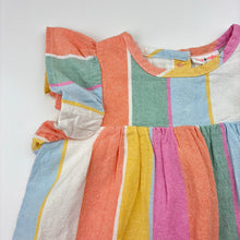 Load image into Gallery viewer, Girls Jack &amp; Milly, lined colourful cotton dress, EUC, size 0, L:
