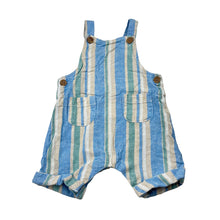 Load image into Gallery viewer, Unisex Anko, striped linen / viscose overalls / shortalls, GUC, size 00,