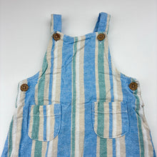 Load image into Gallery viewer, Unisex Anko, striped linen / viscose overalls / shortalls, GUC, size 00,