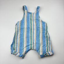 Load image into Gallery viewer, Unisex Anko, striped linen / viscose overalls / shortalls, GUC, size 00,