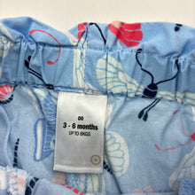 Load image into Gallery viewer, Girls Target, lightweight cotton shorts, elasticated, butterflies, GUC, size 00,