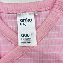 Load image into Gallery viewer, Girls Anko, ribbed stretchy bodysuit / romper, EUC, size 000,