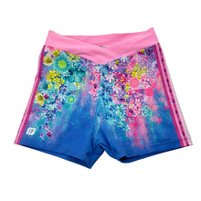 Load image into Gallery viewer, Girls SYLVIA P, colourful floral dance / gymnastics shorts, EUC, size 8,