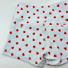 Load image into Gallery viewer, Girls IMPI, dance / gymnastics shorts, hearts, EUC, size 10,