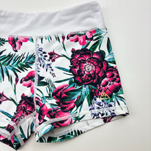 Load image into Gallery viewer, Girls CHASING OSO, floral dance / gymnastics shorts, GUC, size 8,