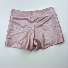 Load image into Gallery viewer, Girls Ditto Dancewear, metallic pink dance shorts, FUC, size 6,