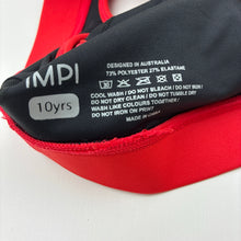 Load image into Gallery viewer, Girls IMPI, red dance / gymnastics crop top, EUC, size 10,