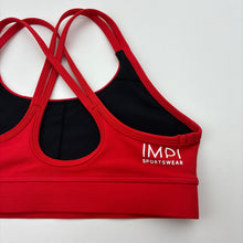 Load image into Gallery viewer, Girls IMPI, red dance / gymnastics crop top, EUC, size 10,