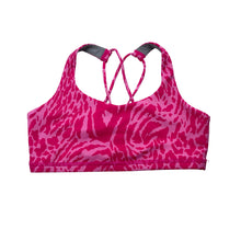 Load image into Gallery viewer, Girls IMPI, pink animal print dance / gymnastics crop top, EUC, size 10,