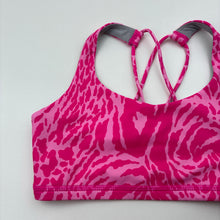 Load image into Gallery viewer, Girls IMPI, pink animal print dance / gymnastics crop top, EUC, size 10,