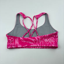 Load image into Gallery viewer, Girls IMPI, pink animal print dance / gymnastics crop top, EUC, size 10,