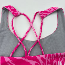 Load image into Gallery viewer, Girls IMPI, pink animal print dance / gymnastics crop top, EUC, size 10,