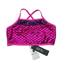 Load image into Gallery viewer, Girls iEFiEL, metallic crop top, sequins, NEW, size 9-10,