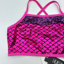 Load image into Gallery viewer, Girls iEFiEL, metallic crop top, sequins, NEW, size 9-10,