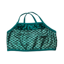 Load image into Gallery viewer, Girls iEFiEL, metallic green crop top, EUC, size 9-10,