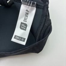 Load image into Gallery viewer, Girls SYLVIA P, black dance / gymnastics crop top, EUC, size 10,