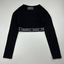 Load image into Gallery viewer, Girls Pineapple, long sleeve cropped dance top, EUC, size 7-8,