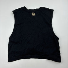 Load image into Gallery viewer, Girls Flo, stretchy cropped twist-front dance top, EUC, size 8,