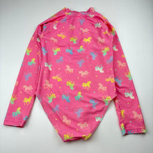 Load image into Gallery viewer, Girls Anko, long sleeve swim one-piece, unicorns, GUC, size 8,