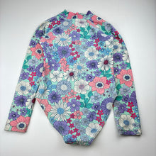 Load image into Gallery viewer, Girls Anko, floral long sleeve swim one-piece, FUC, size 8,