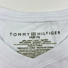 Load image into Gallery viewer, Girls Tommy Hilfiger, white cap sleeve t-shirt / top, small mark on back, FUC, size 8-10,