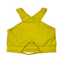 Load image into Gallery viewer, Girls Balera, yellow dance crop top, size child large, GUC, size 14,