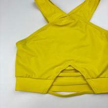 Load image into Gallery viewer, Girls Balera, yellow dance crop top, size child large, GUC, size 14,