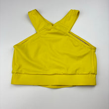 Load image into Gallery viewer, Girls Balera, yellow dance crop top, size child large, GUC, size 14,