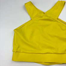 Load image into Gallery viewer, Girls Balera, yellow dance crop top, size child large, GUC, size 14,