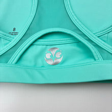 Load image into Gallery viewer, Girls aqua, dance / gymnastics crop top, EUC, size 8,