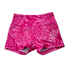 Load image into Gallery viewer, Girls IMPI, pink animal print dance / sports shorts, EUC, size 10,