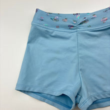 Load image into Gallery viewer, Girls Capezio, blue dance shorts, butterflies, GUC, size 6,