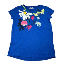 Load image into Gallery viewer, Girls Catamini, blue floral t-shirt / top, GUC, size 10,