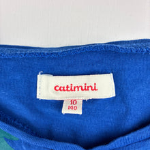 Load image into Gallery viewer, Girls Catamini, blue floral t-shirt / top, GUC, size 10,