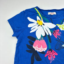 Load image into Gallery viewer, Girls Catamini, blue floral t-shirt / top, GUC, size 10,