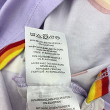 Load image into Gallery viewer, Girls URBAN THREADS, soft feel stretchy t-shirt, rainbows, EUC, size 12,