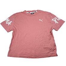Load image into Gallery viewer, Girls Puma, pink cotton sports / activewear t-shirt, GUC, size 9-10,