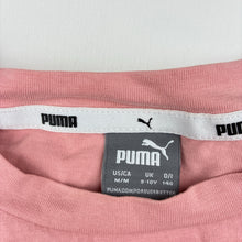 Load image into Gallery viewer, Girls Puma, pink cotton sports / activewear t-shirt, GUC, size 9-10,
