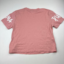 Load image into Gallery viewer, Girls Puma, pink cotton sports / activewear t-shirt, GUC, size 9-10,
