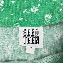 Load image into Gallery viewer, Girls Seed, floral linen / viscose skirt, w 30 5cm across, GUC, size 8,