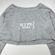 Load image into Gallery viewer, Girls Flo, stretchy cropped long sleeve top, light mark lower front, FUC, size 6,