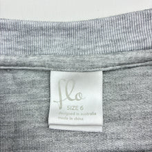 Load image into Gallery viewer, Girls Flo, stretchy cropped long sleeve top, light mark lower front, FUC, size 6,