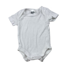 Load image into Gallery viewer, Unisex Anko, white cotton bodysuit / romper, EUC, size 0000,