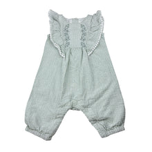 Load image into Gallery viewer, Girls David Jones, embroidered cotton romper, EUC, size 00,