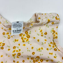 Load image into Gallery viewer, Girls Target, floral organic cotton blend romper, EUC, size 1,