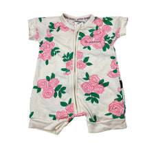 Load image into Gallery viewer, Girls Bonds, floral zip Wondersuit / zippy / romper, GUC, size 000,