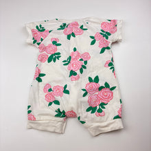 Load image into Gallery viewer, Girls Bonds, floral zip Wondersuit / zippy / romper, GUC, size 000,