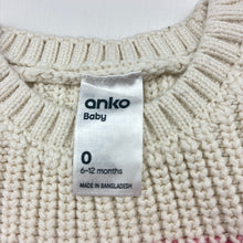 Load image into Gallery viewer, Girls Anko, chunky knit cotton sweater / jumper, GUC, size 0,
