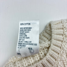 Load image into Gallery viewer, Girls Anko, chunky knit cotton sweater / jumper, GUC, size 0,